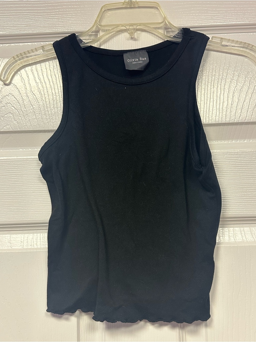 Olivia Rae Black Ribbed Sleeveless Tank